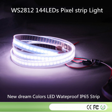 DC5V 144pixel/M 7mm/Cut 144LEDs Ws2812 Wasserdichter LED-Pixelstreifen